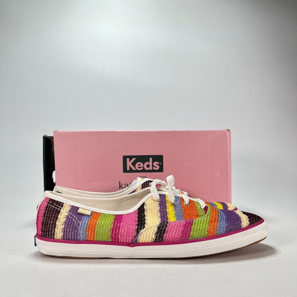 Keds x Kate Spade New York Champion Crochet Pink Multi Sneakers Womens Size 11 M